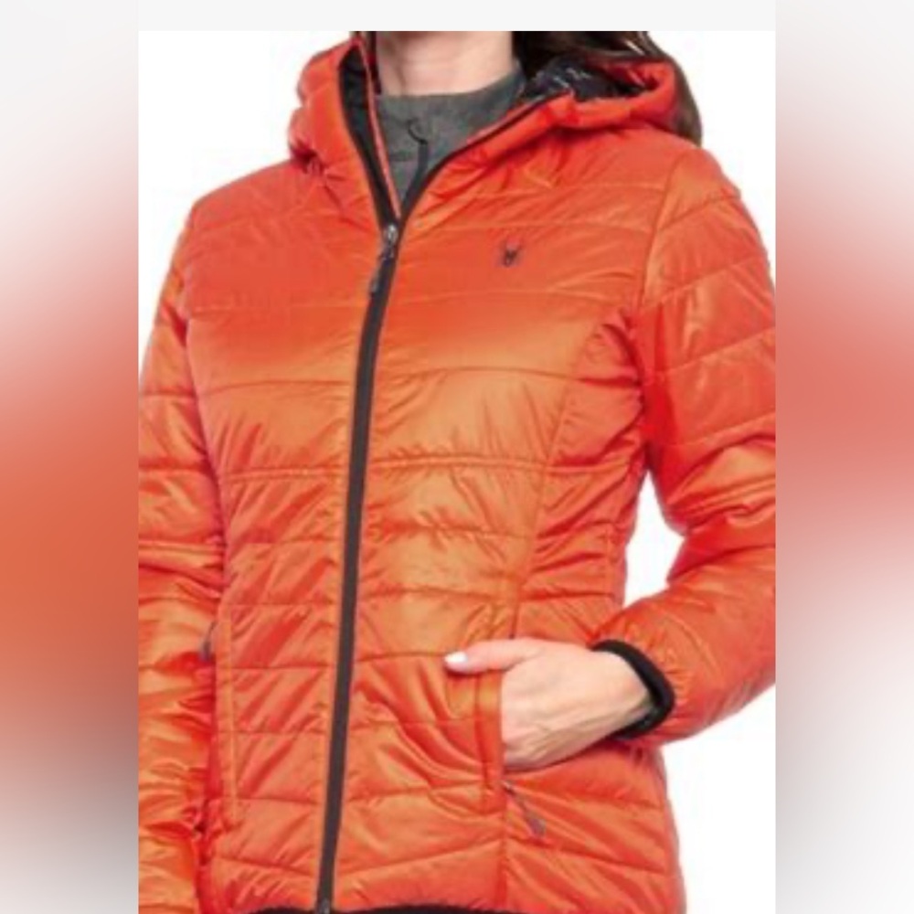 NEW Spyder Tryton Hooded Jacket - Insulated   color Sizzle. Med